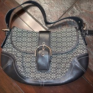 COACH authentic handbag in black/gray.